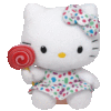 Peluche Hello Kitty Avec sucette 14 cm