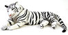 Peluche Tigre réaliste Blanc 85 cm