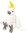 Peluche Cacatoes blanc à huppe jaune 27 cm