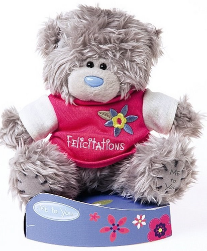Peluche me to you ours felicitation 15 cm