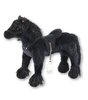 Peluche cheval à monter noir 76 cm