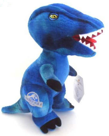 Peluche Jurassic World 25 cm T rex Bleu