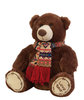 Peluche ours assis avec écharpe Marron 65 cm