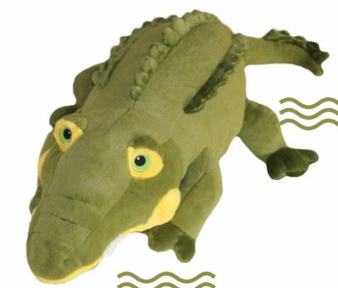 Peluche grand crocodile vert 80 cm