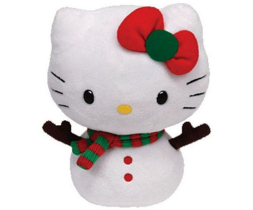 Peluche Hello Kitty 15 cm Bonhomme de neige