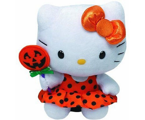 Peluche Hello Kitty 15 cm Halloween orange