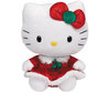 Peluche Hello kitty 15 cm Noel robe rouge