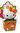 Peluche Hello kitty Fleur orange 10 cm