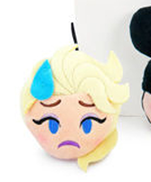 Peluche Disney Emoji Elsa goutte de sueur 10 cm