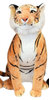 Peluche tigre roux assis 62 cm