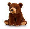 Peluche ours grizzly marron 30 cm