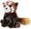 Peluche panda roux assis 30 cm
