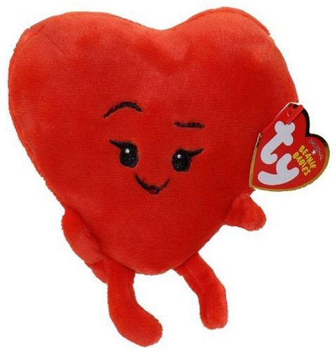 Peluche Ty Emoji coeur rouge 15 cm
