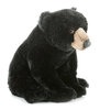 Peluche ours noir 30 cm assis