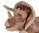 Peluche Wild Republic Dinosaure tricératops marron 65 cm