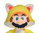 Peluche Super Mario Nintendo chat jaune 35 cm