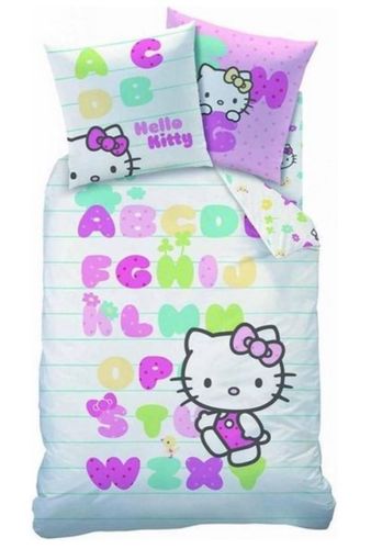Parure Housse de couette Hello Kitty Abecedaire 140 x 200 cm