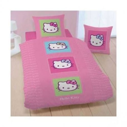 Housse de couette Hello Kitty Post It 140 x 200 cm + taie