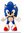 Peluche Sonic geant 70 cm Bleu Sega