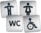 Pictogramme Homme, Femme, WC, Handicap en Aluminium