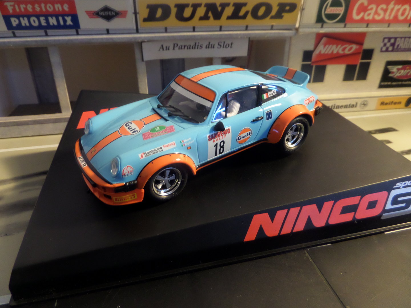 NINCO 50652 Porsche 911 GULF "SAN REMO" #18 1/32 #NEW 