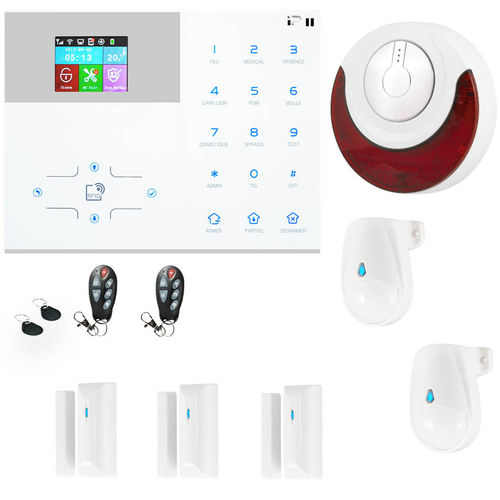 Kit alarme sans fil Meian Orion IP+GSM 4G- sirène 100dB - pour appartement 1 à 3 pieces