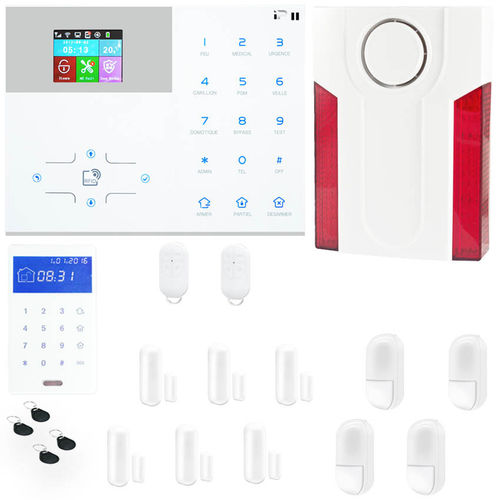 Kit alarme sans fil Meian Orion IP+GSM 4G avec sirène extérieure - pour maison 4 à 6 pieces