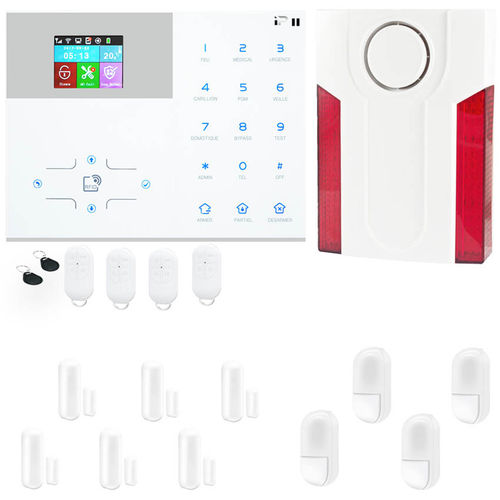 Kit alarme sans fil Meian Orion IP+GSM 4G - avec sirène extérieure - pour maison 4 à 6 pieces