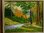 Huile sur toile " Forêt Automnale avec ruisseau " de Jean-Pierre Dinterich (Artiste-Peintre, Colmar)