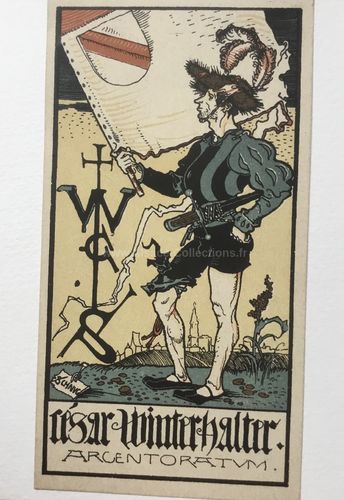 Ex-Libris " César Winterhalter " par Léo Schnug