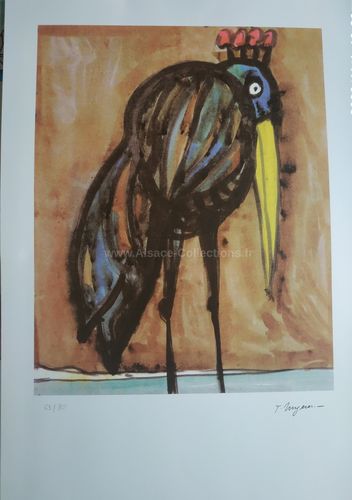 Sérigraphie posthume " Ibis " par Tomi Ungerer