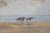 Huile sur carton " Cavaliers en bord de mer " par Christian Ehlinger