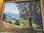 Huile sur panneau bois " Vue sur le village de Mollau  (Haut-Rhin) " de Louis Inwiller
