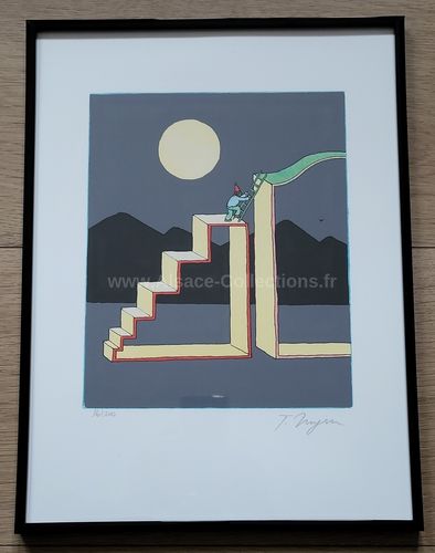Sérigraphie " L'escalier " de Tomi Ungerer
