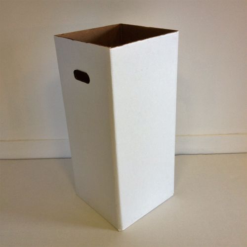 Poubelle 90 cm - ouverture 40x40 cm carton blanc