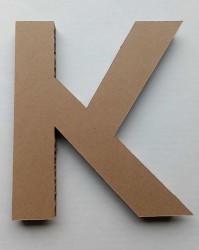 Lettre K en carton