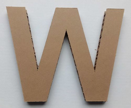 Lettre W en carton