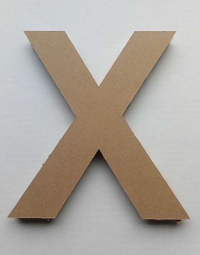 Lettre X en carton