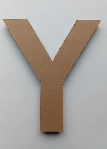 Lettre Y en carton