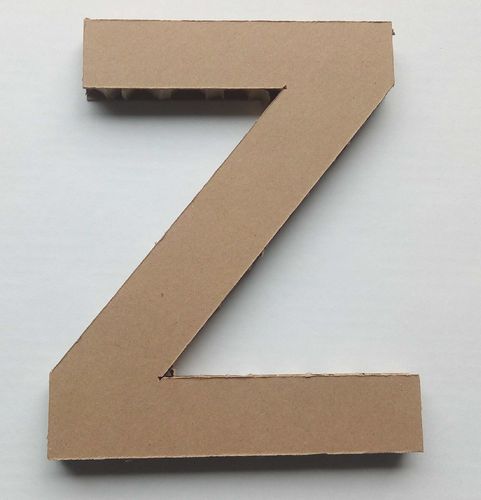 Lettre Z en carton