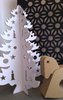 Sapin de Noël OSLO Déco 150 cm en carton blanc alvéolaire