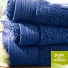 Maxi serviette 55x110cm - unie bleu royal - Blanc des Vosges