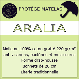 Aralia par Tissage du Moulin - Protège matelas