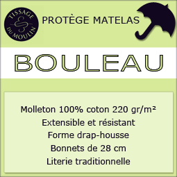 Bouleau par Tissage du Moulin - Protège matelas extensible
