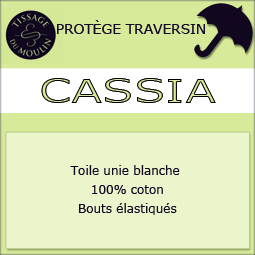 Cassia par Tissage du Moulin - Protège traversin toile coton