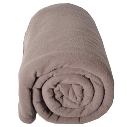 Teddy taupe - couverture polaire confort - TOISON D'OR