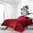Alexia rouge 69 par Linder - Jeté de lit 250x260cm + 2 taies