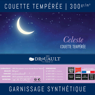 Celeste 300g/m² par Drouault - Couette tempérée