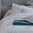 Taie d'oreiller 65x65cm - Souvenirs céladon par Blanc des Vosges