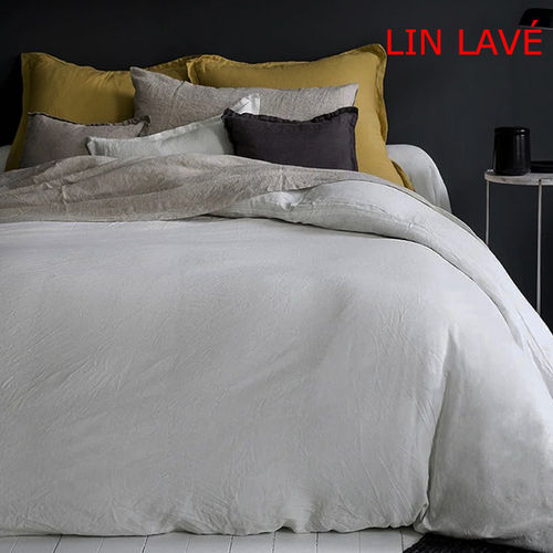 Taie d'oreiller 50x75cm Lin lavé Lina Blanc par Anne de Solène